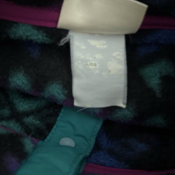 LL Bean Shirt Mens Medium Blue Green Fair Isle‎ Snap Fleece Retro Vintage 90s - Picture 7 of 11